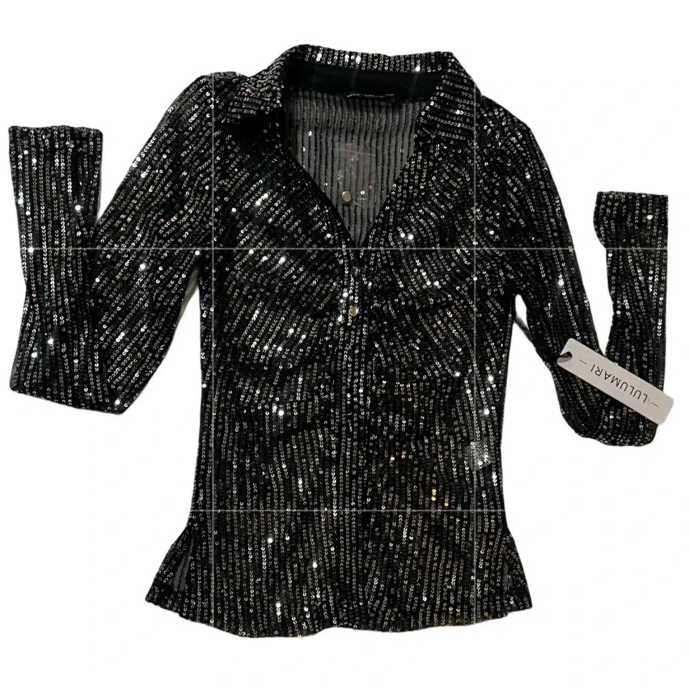 🖤New Lulumari Sequin Shimmer Top🖤
